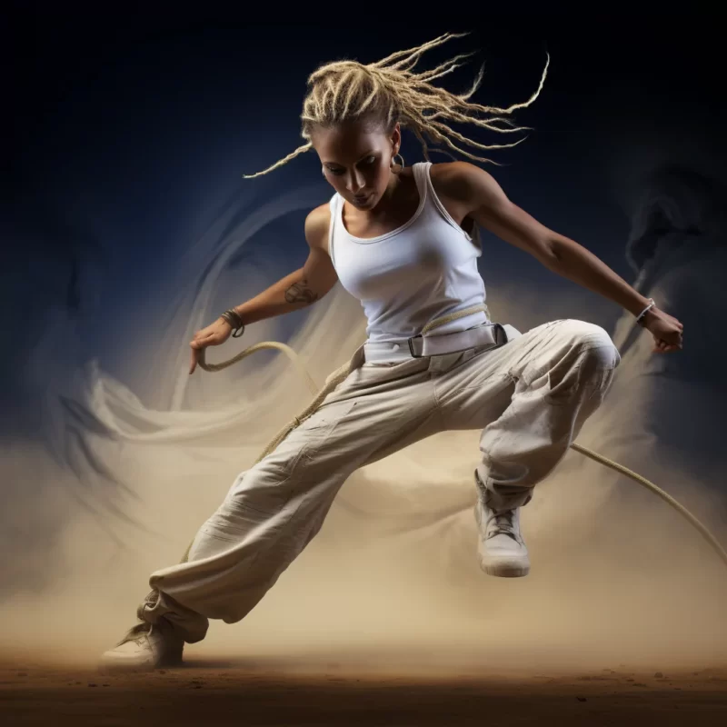chritt female capoeira realistic photo style 45c56ebb 09b7 4d2a 8700 d6926df0de04 651c45402d83d