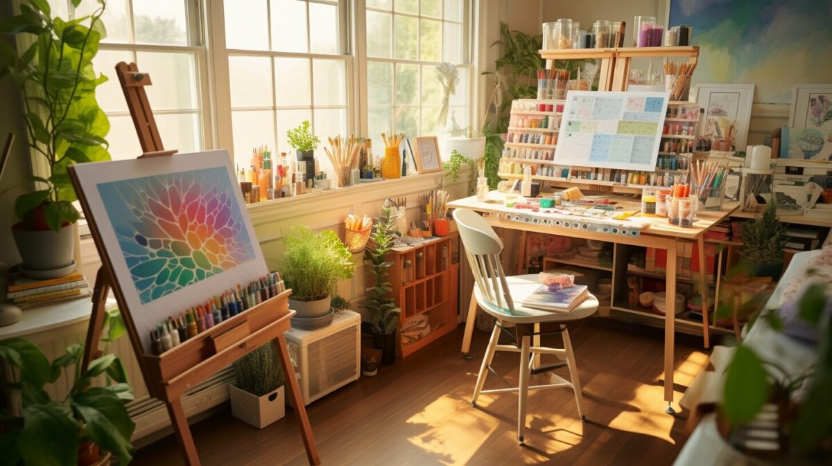 pastel drawing workspace